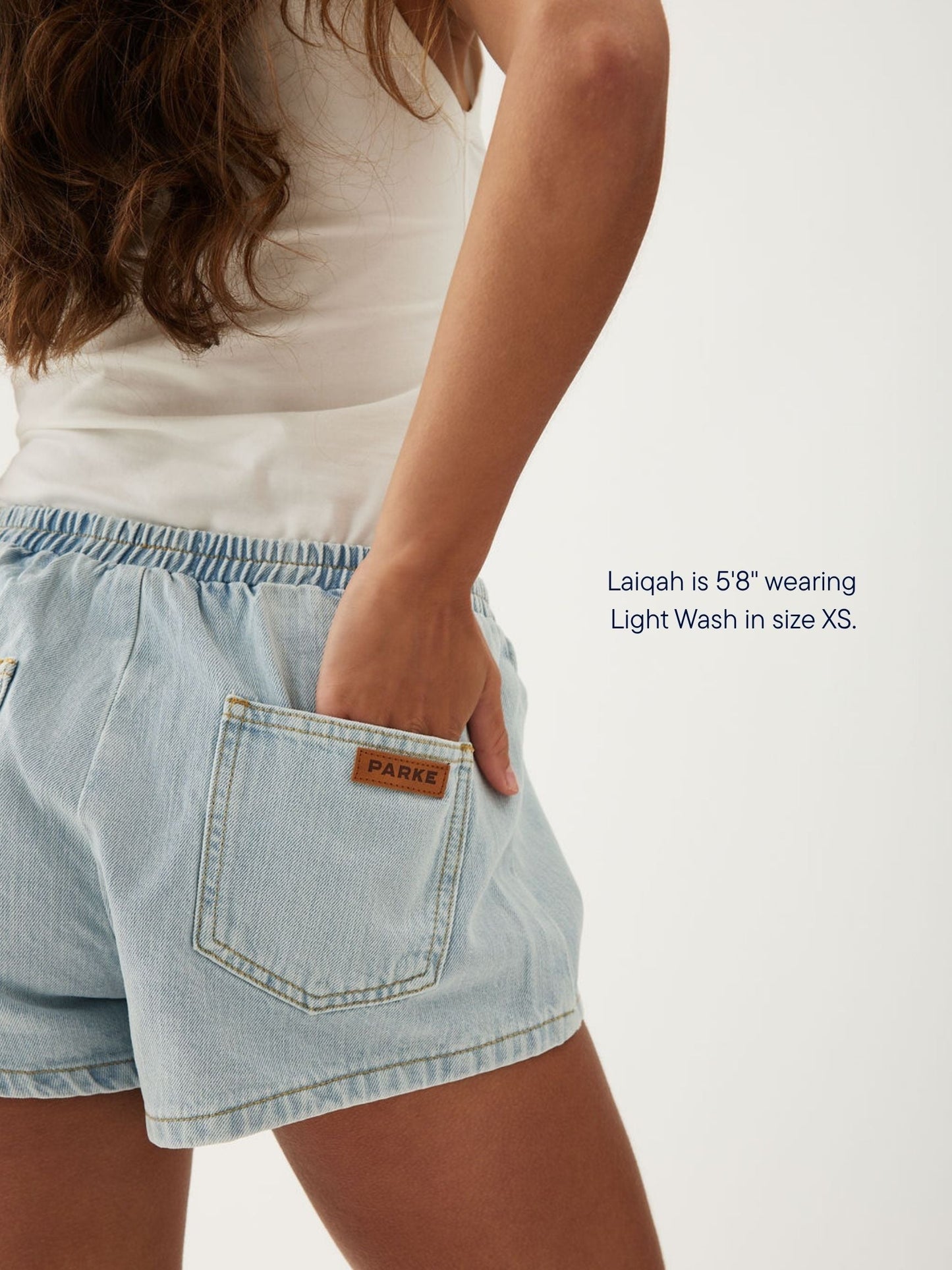 Elastic Denim Short