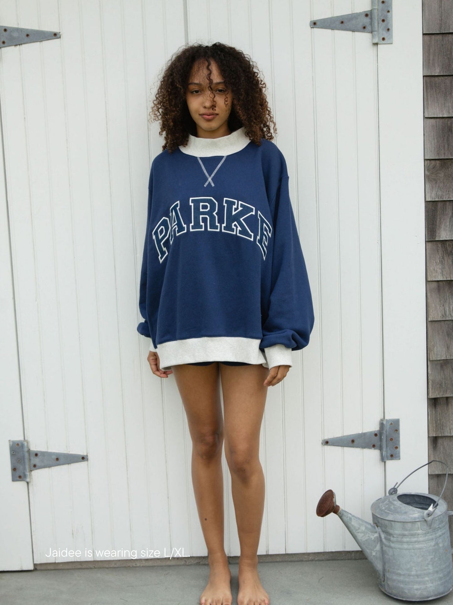 Two Tone Varsity Mockneck