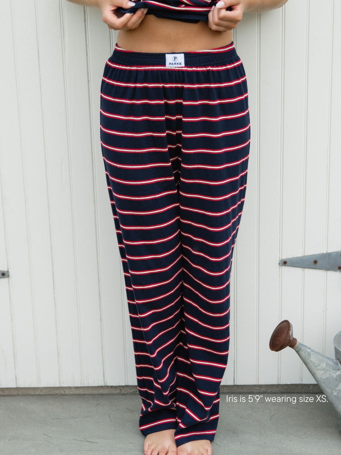Striped Cotton Boxer Pants