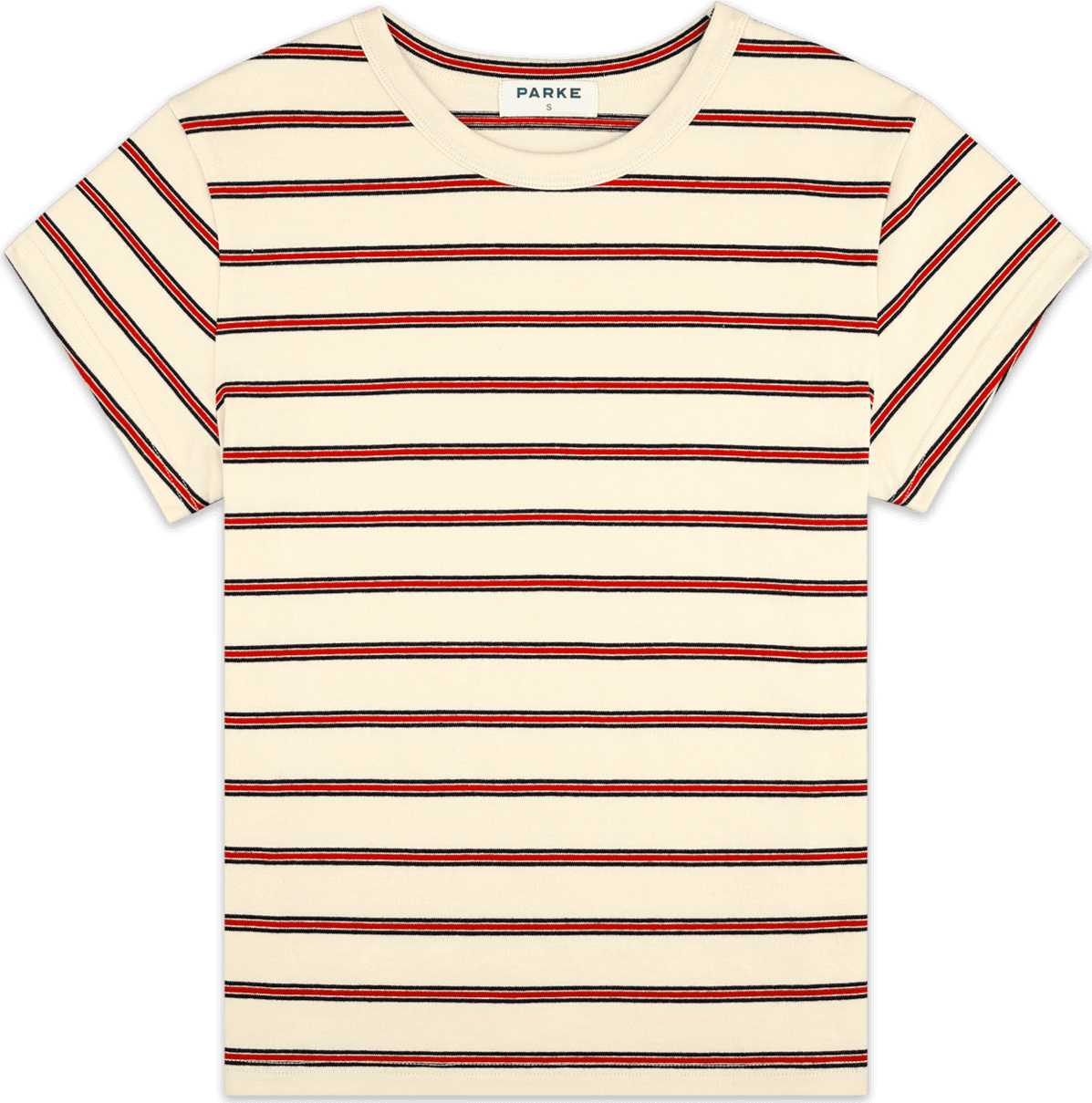cotton tee -firecracker stripe