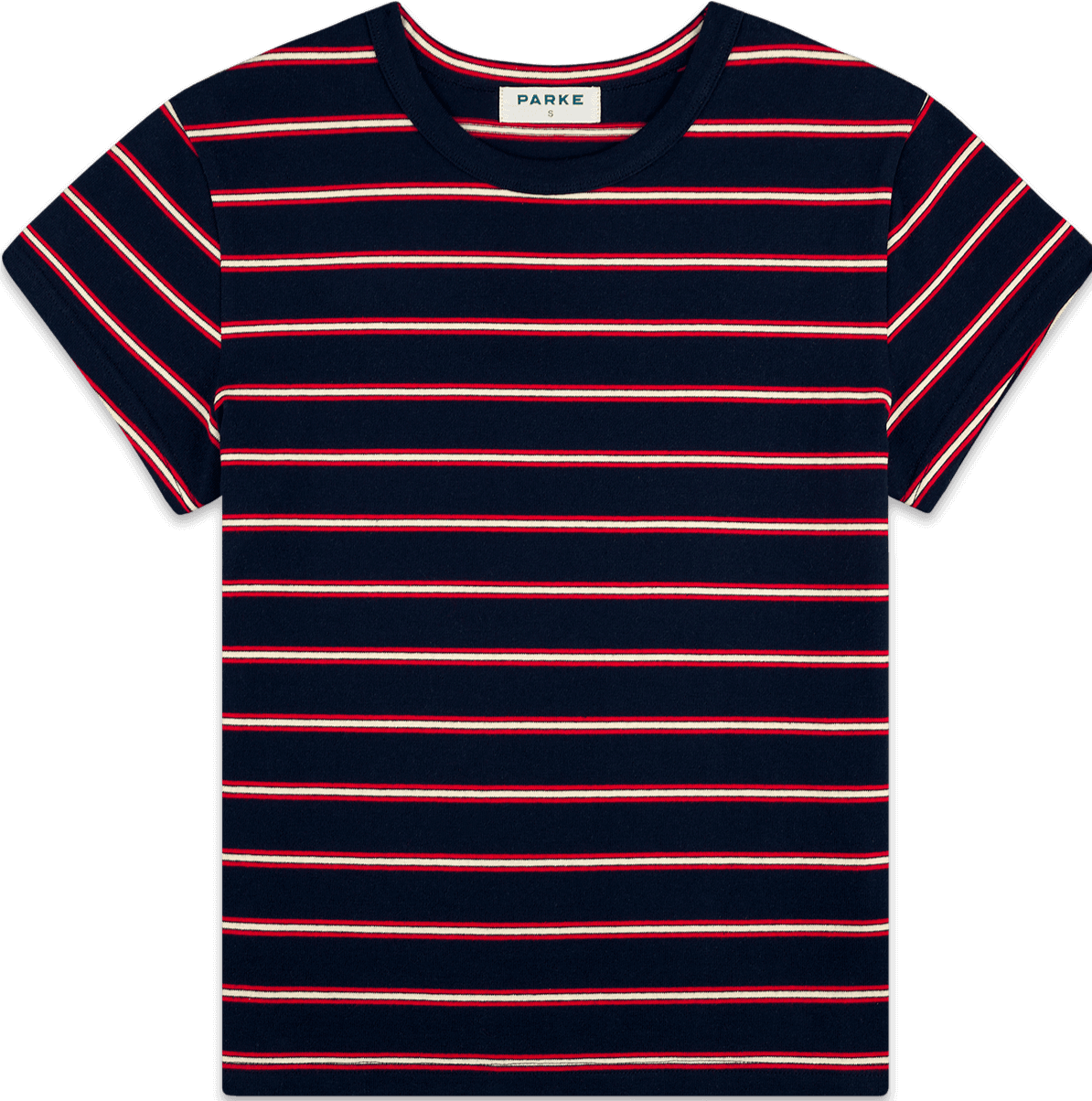 cotton tee -navy stripe