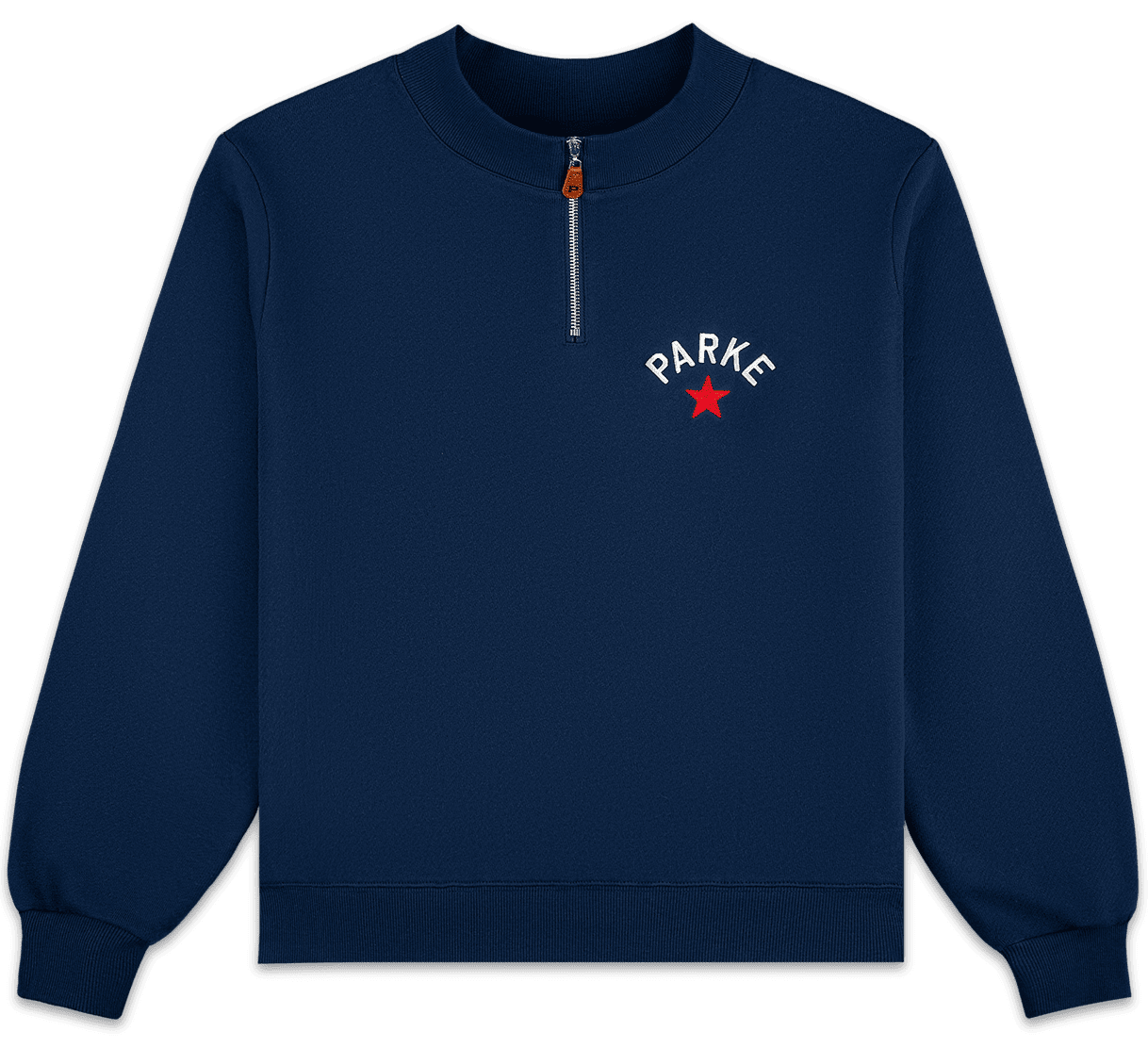 quarter zip mockneck -denim