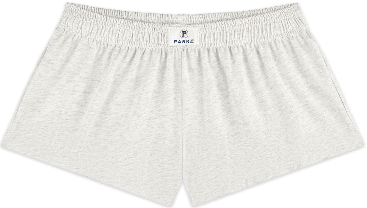 cotton boxer short flat lay -classic grey